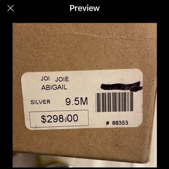 JOIE SILVER LEATHER RUFFLED FRONT SANDALS.… - Picture 8 of 8